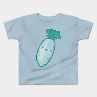 Cute Smiling Daikon Radish Kids T-Shirt